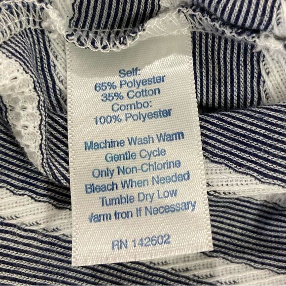 Sail To Sable Dress Women’s M Blue White Stripe Nautical Resort Preppy Tuckernuc - Picture 6 of 10